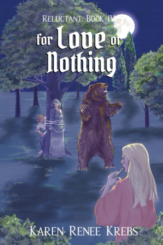 A book cover for The Reluctant Book Series: For Love or Nothing by Karen Renee Krebs